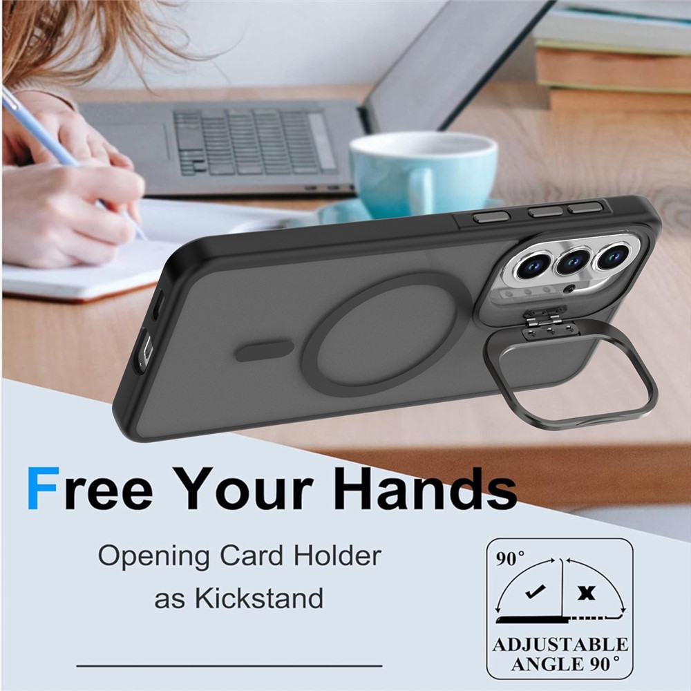 SS Gxy S26 - Case Matte With Foldable Kickstand Black - 8