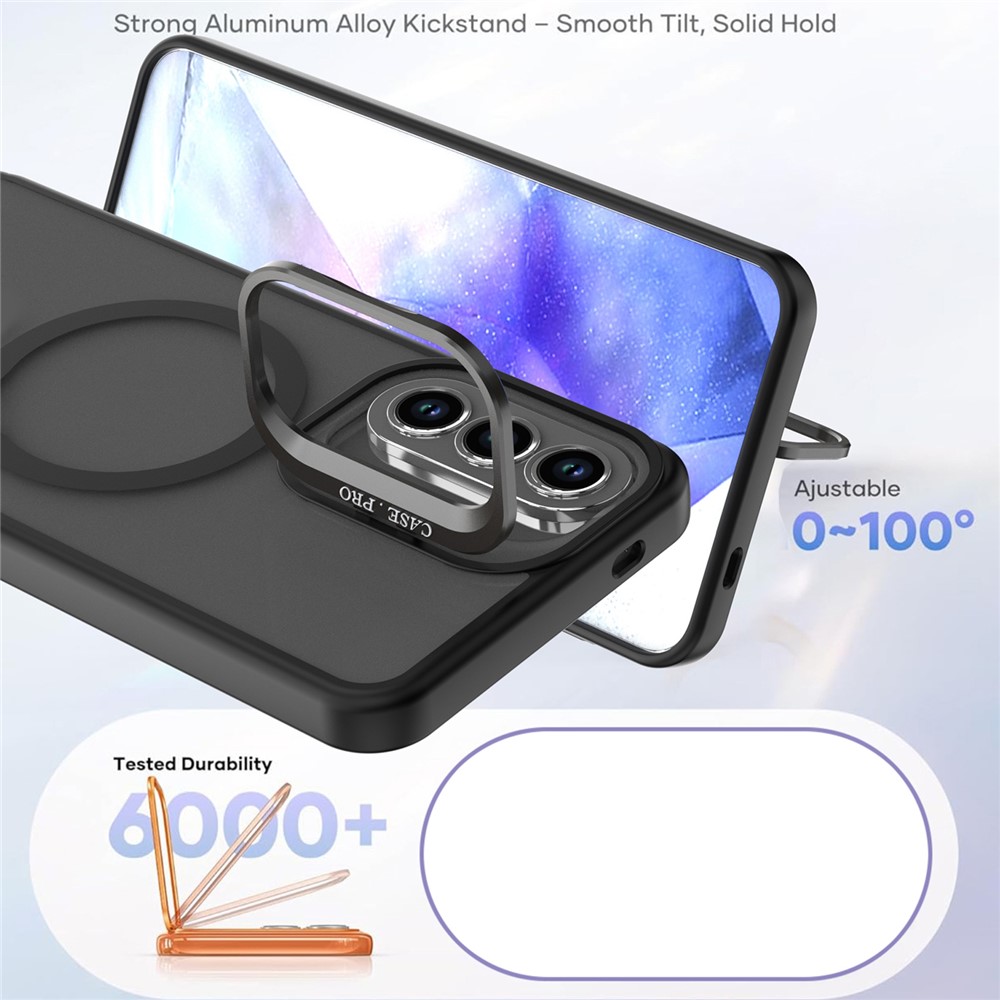 SS Gxy S26 - Case Matte With Foldable Kickstand Black - 10
