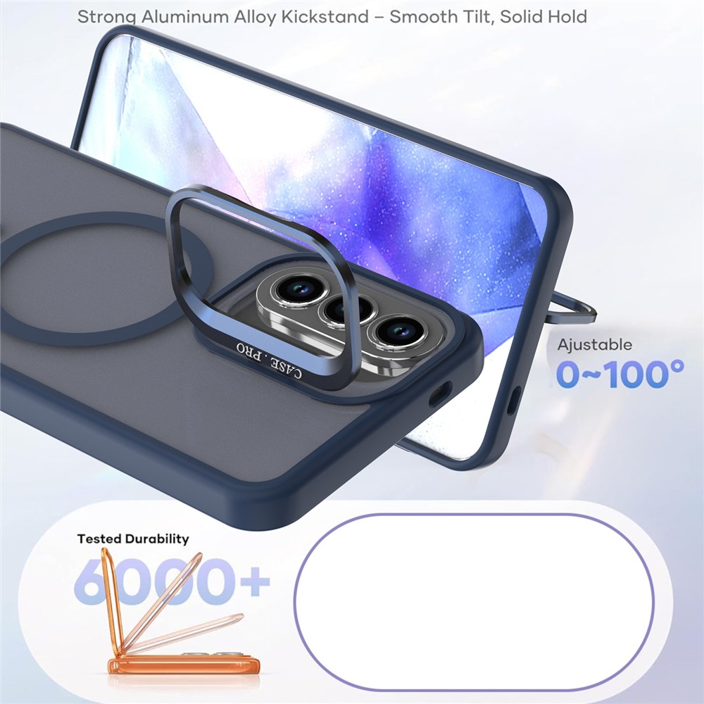 SS Gxy S26 - Case Matte With Foldable Kickstand Blue - 10