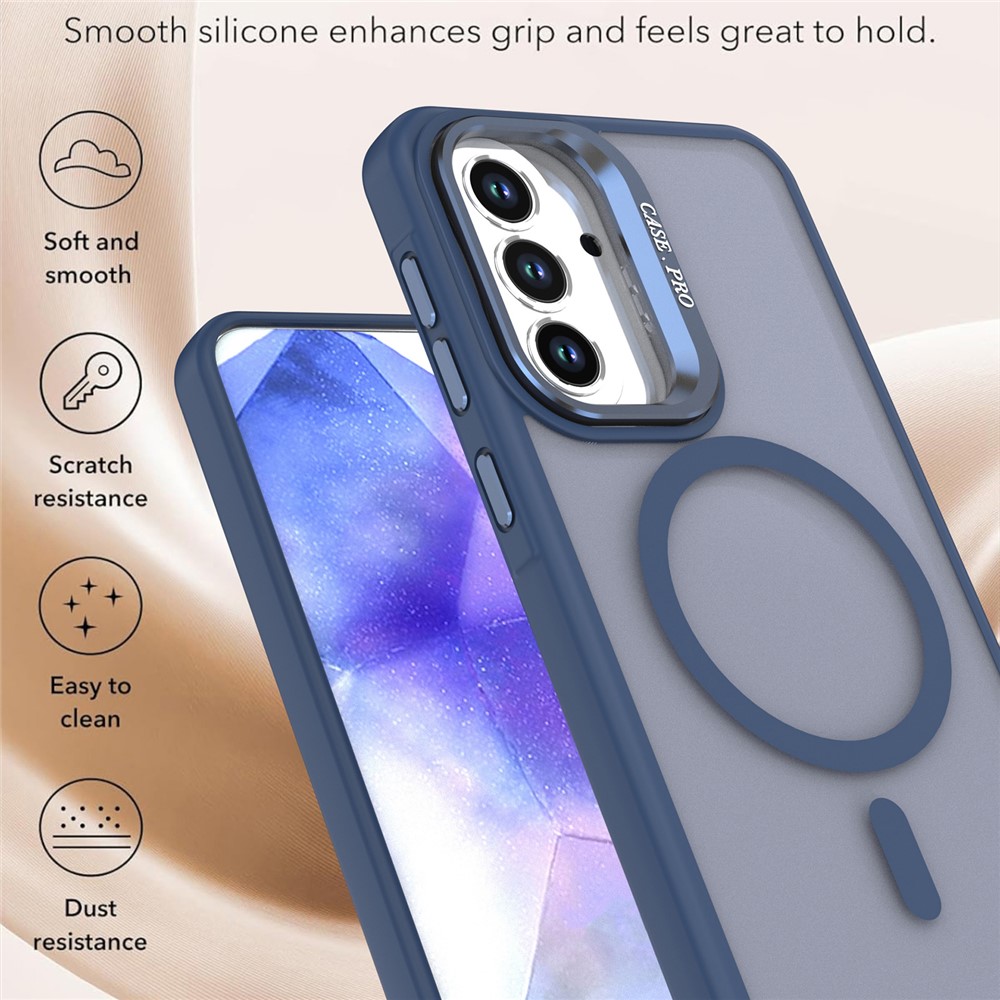 SS Gxy S26 - Case Matte With Foldable Kickstand Blue - 12