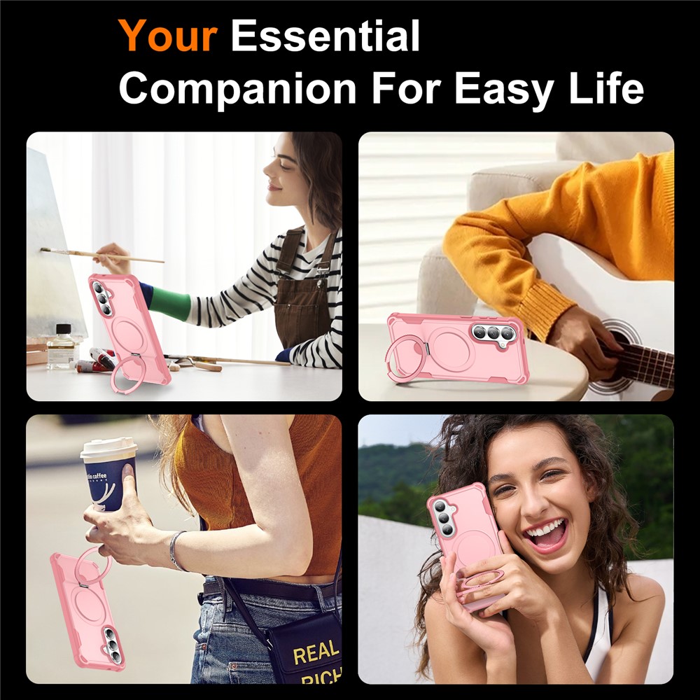 SS Gxy S26 - Shockproof Kickstand Pink - 14