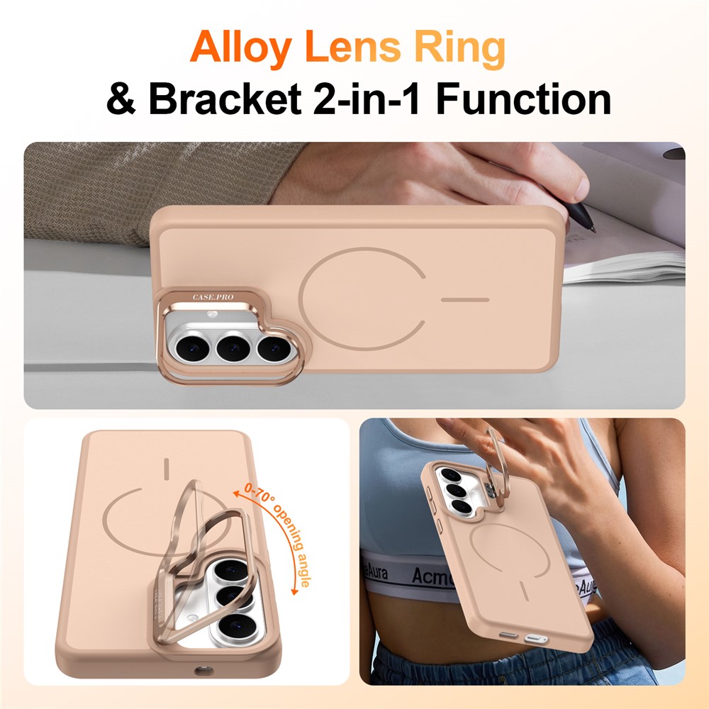 SS Gxy S26 - Skin-Touch With Foldable Kickstand Desert Gold - 9