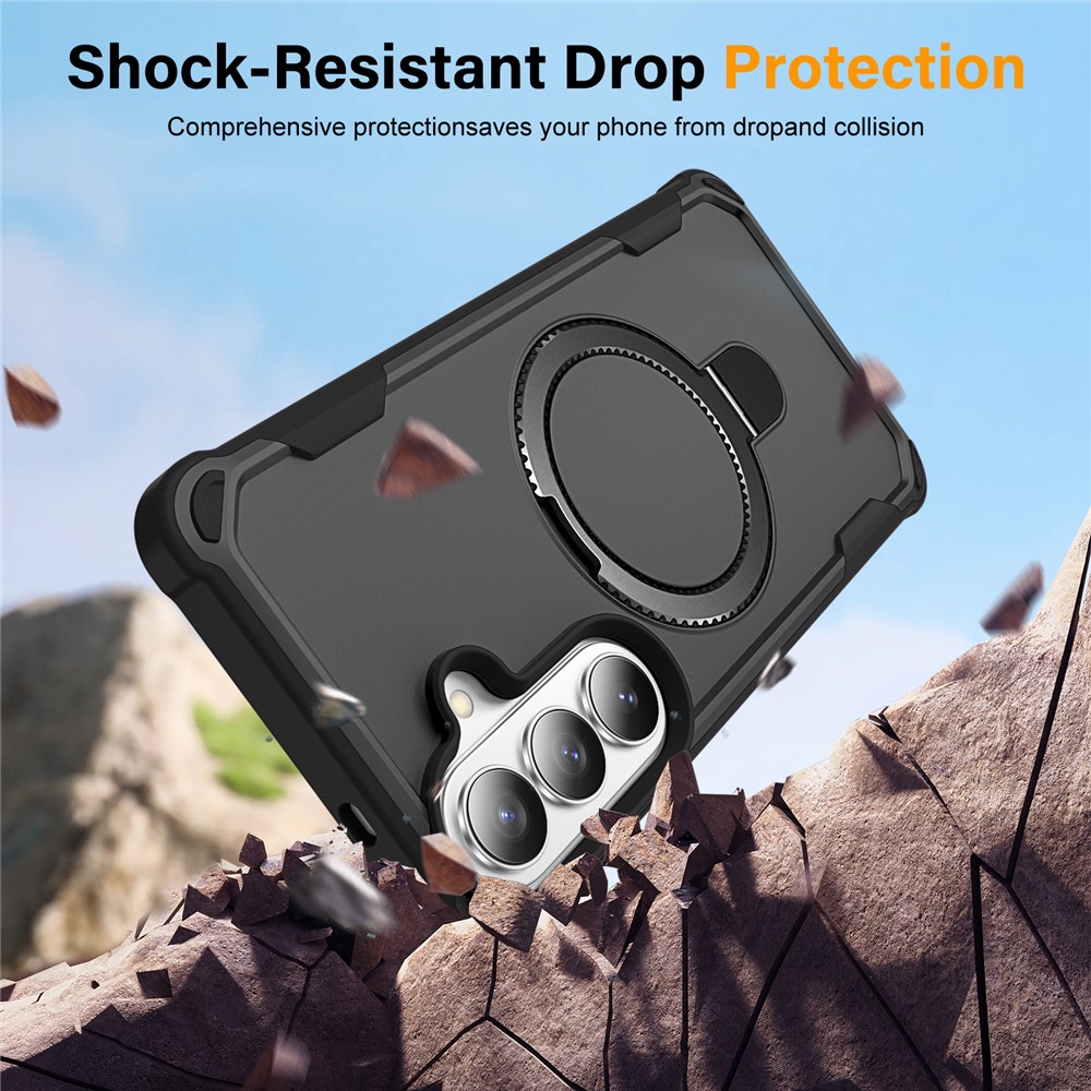 SS Gxy S26 Plus - Magnetic Ring Holder Kickstand Black - 2