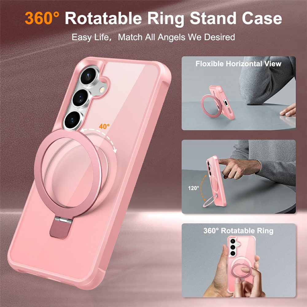 SS Gxy S26 Plus - Magnetic Ring Holder Kickstand Pink - 2