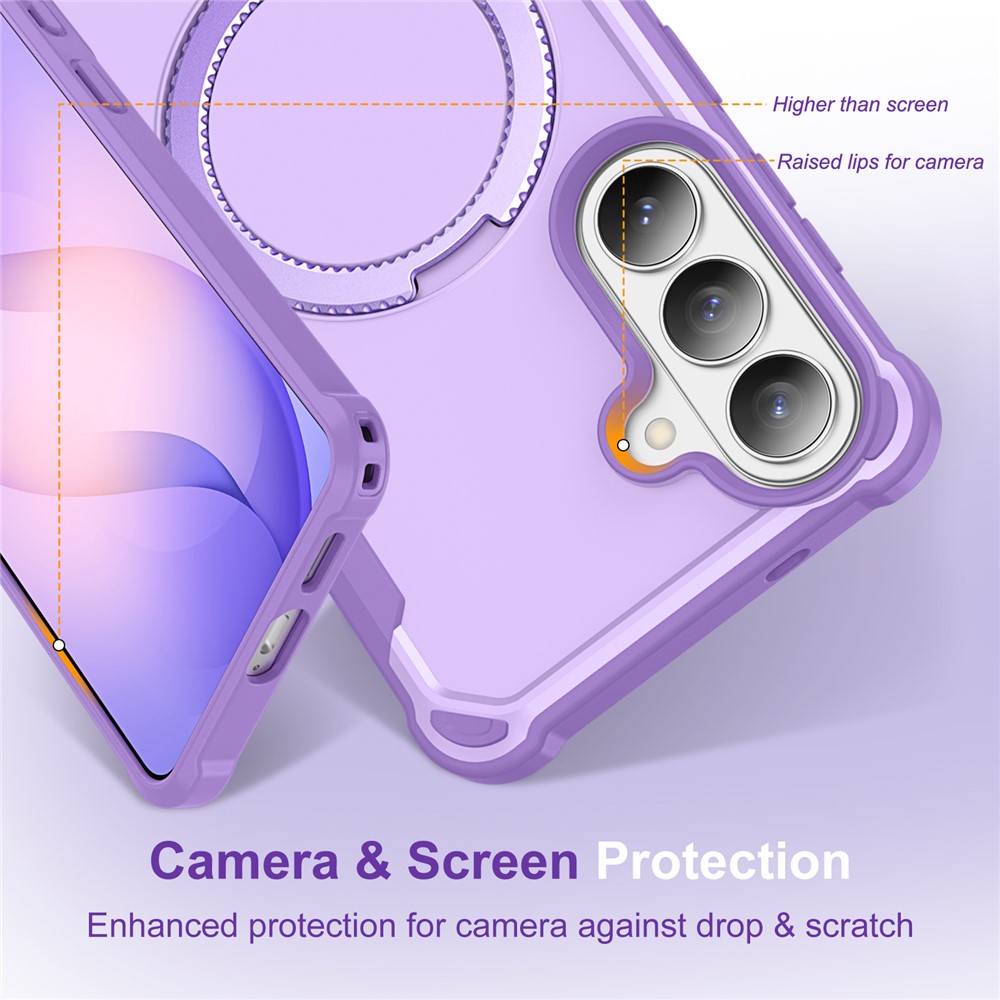 SS Gxy S26 Plus - Magnetic Ring Holder Kickstand Purple - 3