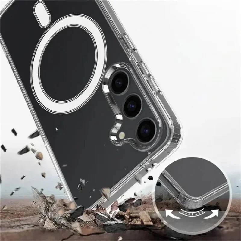 SS Gxy S26 Plus - WANLONFENG Clear Case With Screen Film - 3