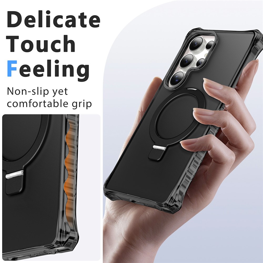 SS Gxy S26 Ultra - Case Matte Kickstand Hybrid Black - 6