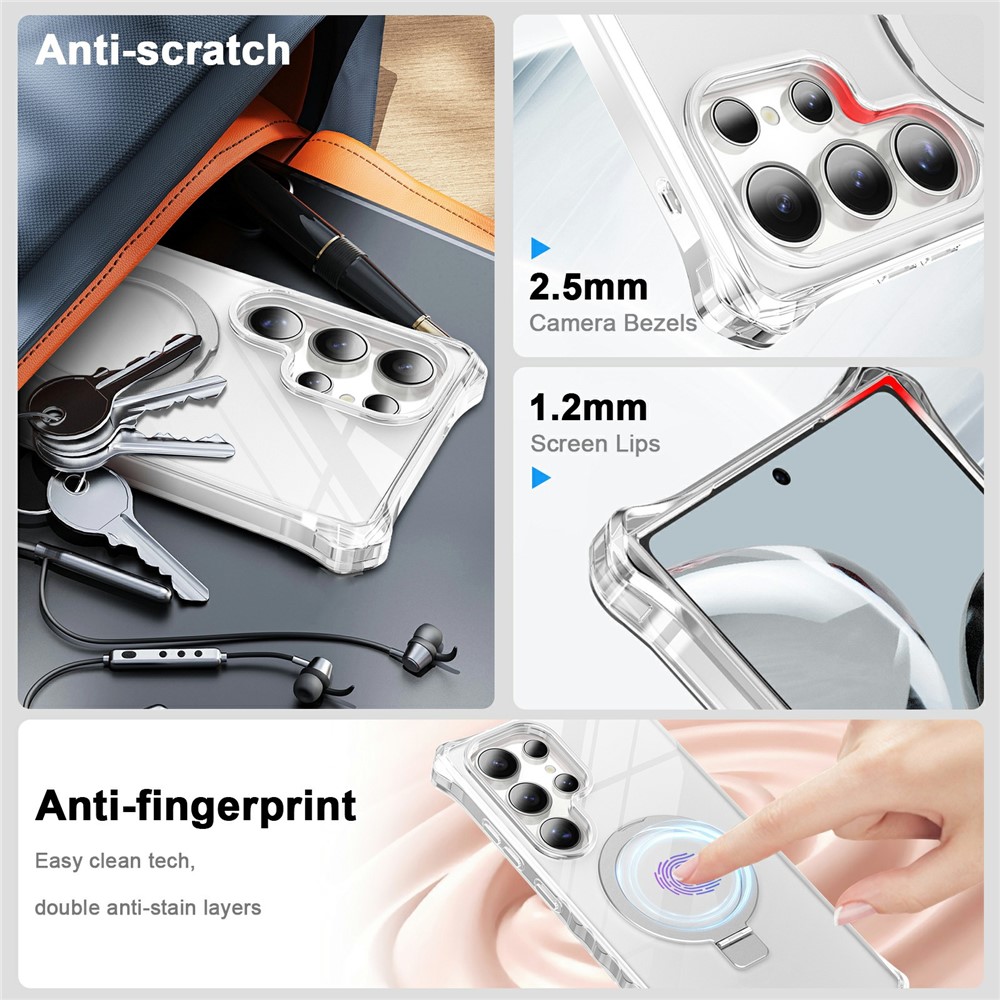 SS Gxy S26 Ultra - Case Matte Kickstand Hybrid Transparent - 4