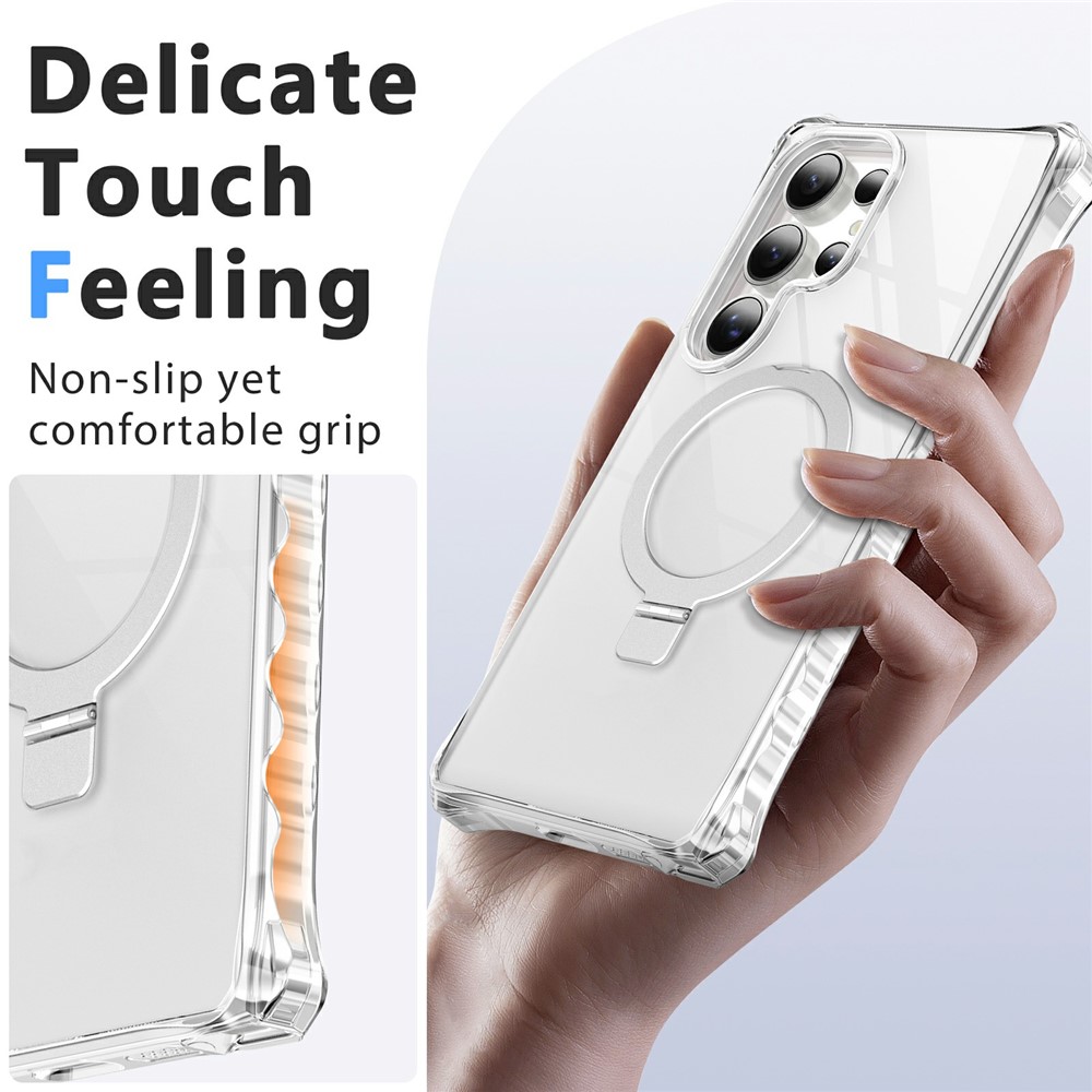 SS Gxy S26 Ultra - Case Matte Kickstand Hybrid Transparent - 6