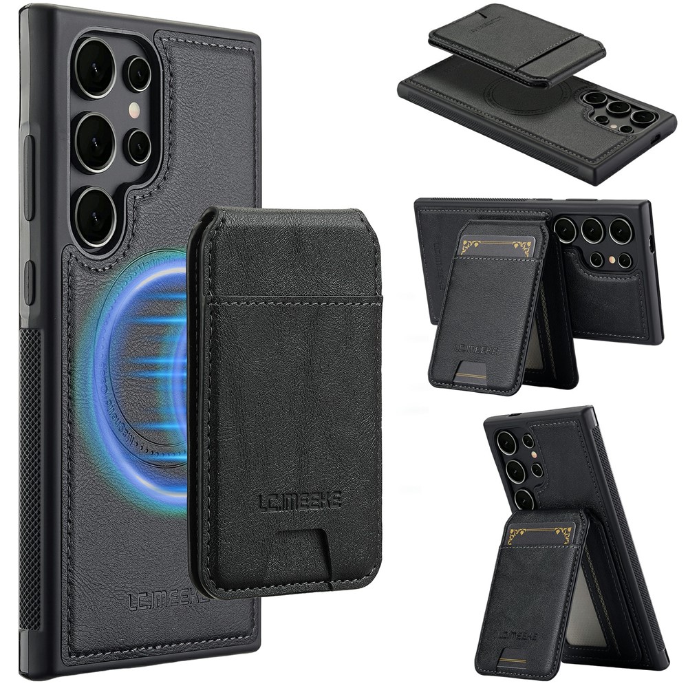 SS Gxy S26 Ultra - LC.IMEEKE Case Leather With Wallet Black