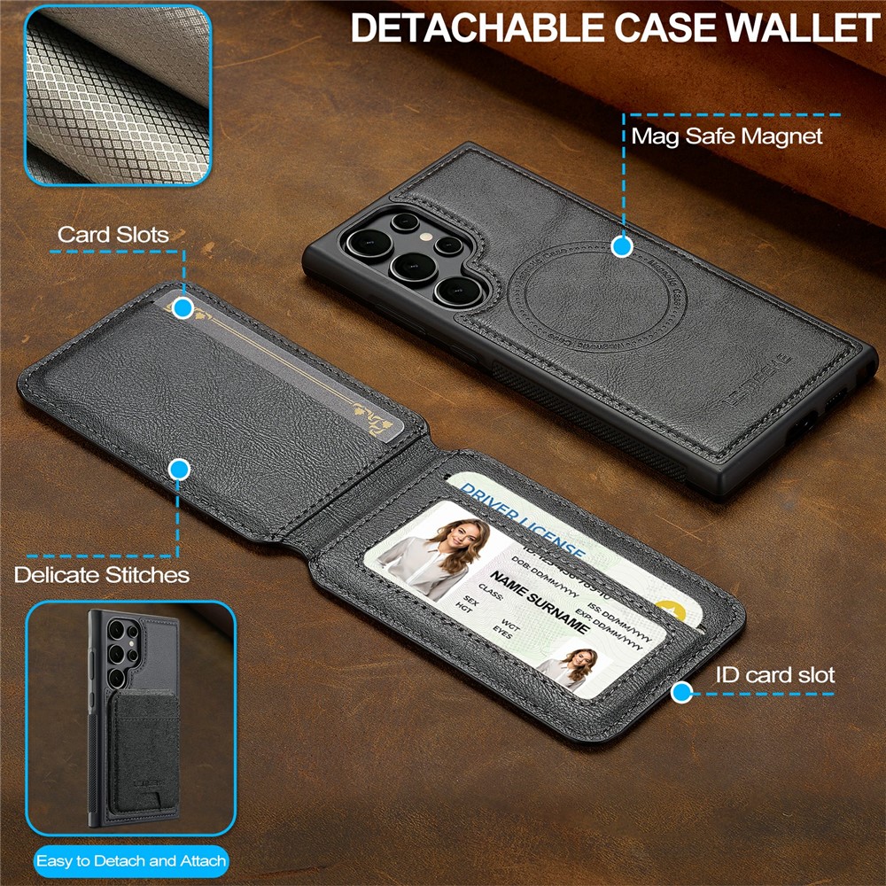 SS Gxy S26 Ultra - LC.IMEEKE Case Leather With Wallet Black - 4