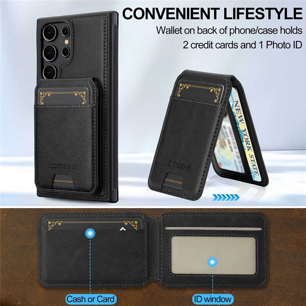 SS Gxy S26 Ultra - LC.IMEEKE Case Leather With Wallet Black - 10