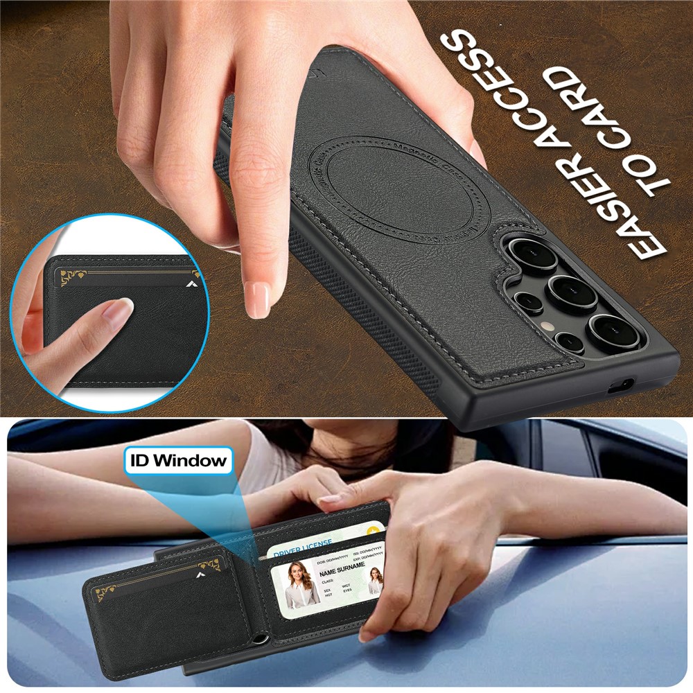 SS Gxy S26 Ultra - LC.IMEEKE Case Leather With Wallet Black - 11