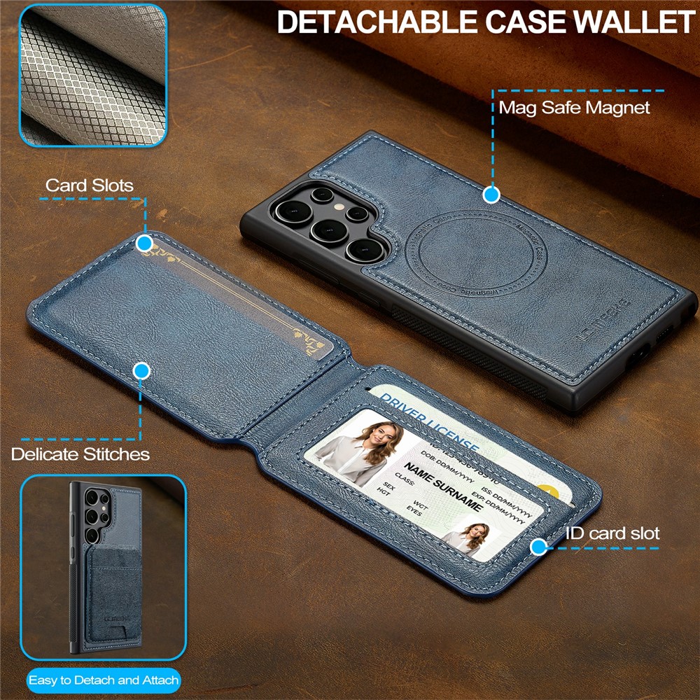 SS Gxy S26 Ultra - LC.IMEEKE Case Leather With Wallet Blue - 4