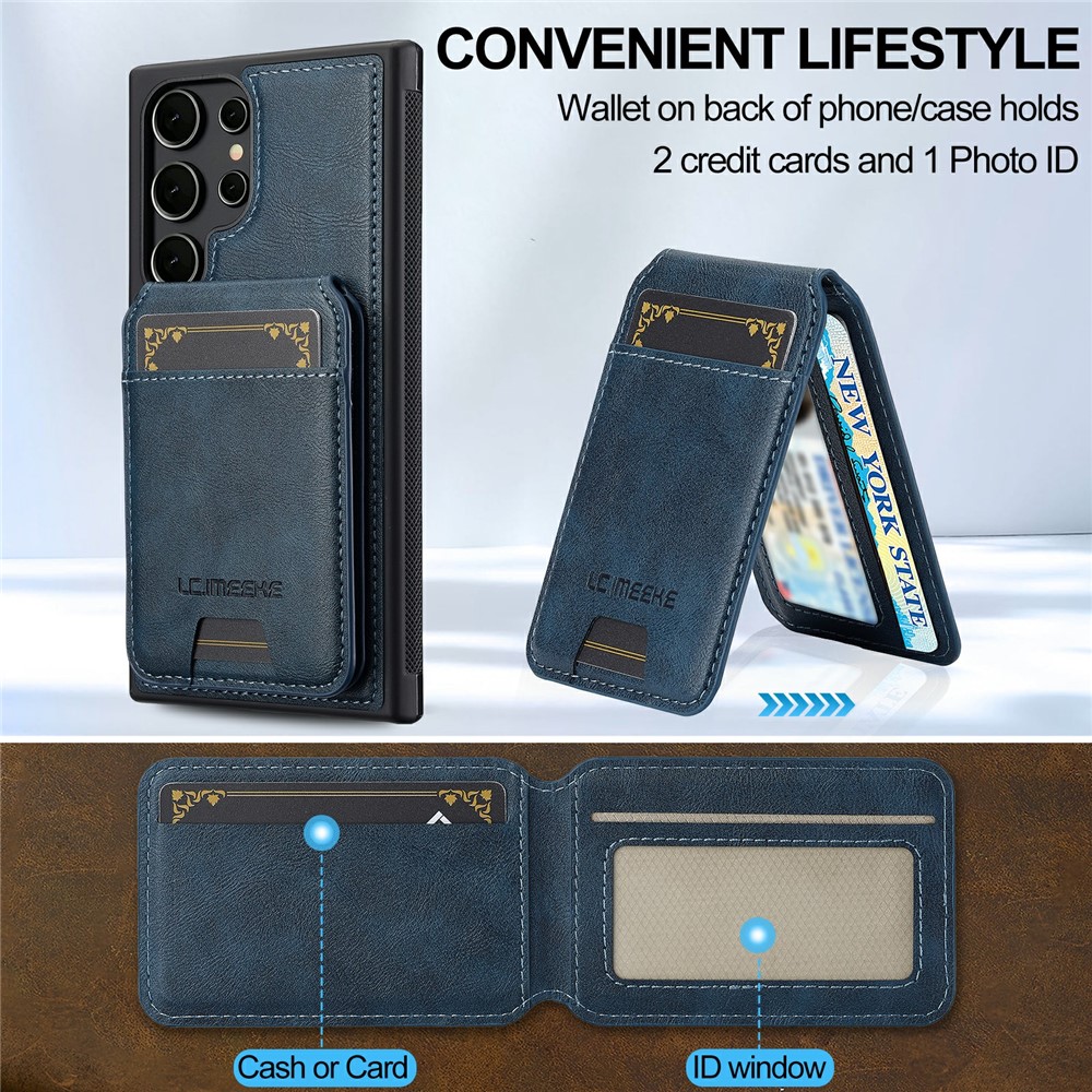 SS Gxy S26 Ultra - LC.IMEEKE Case Leather With Wallet Blue - 10