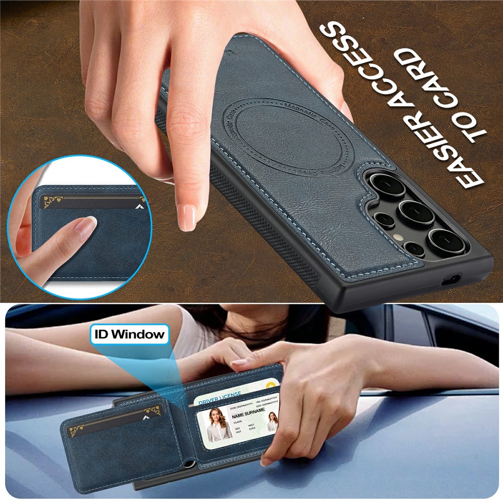 SS Gxy S26 Ultra - LC.IMEEKE Case Leather With Wallet Blue - 11