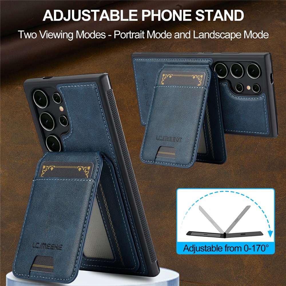 SS Gxy S26 Ultra - LC.IMEEKE Case Leather With Wallet Blue - 13