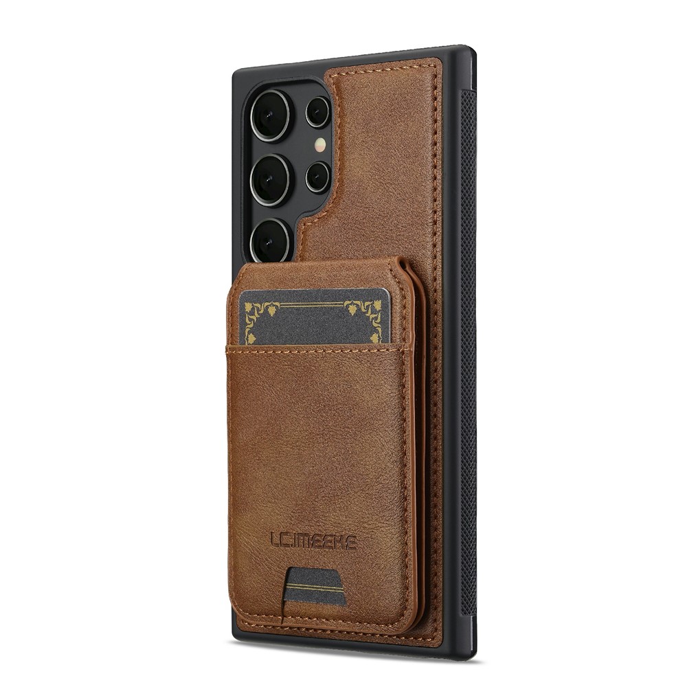 SS Gxy S26 Ultra - LC.IMEEKE Case Leather With Wallet Brown - 5