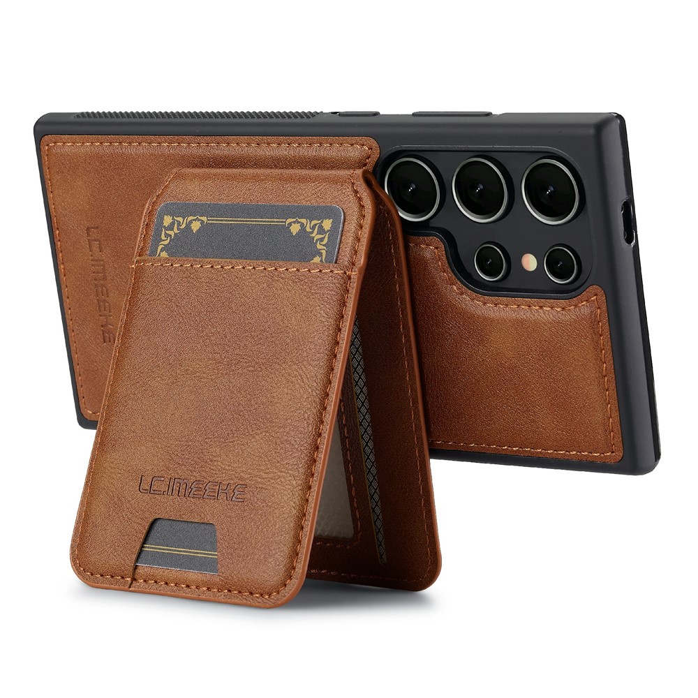 SS Gxy S26 Ultra - LC.IMEEKE Case Leather With Wallet Brown - 9