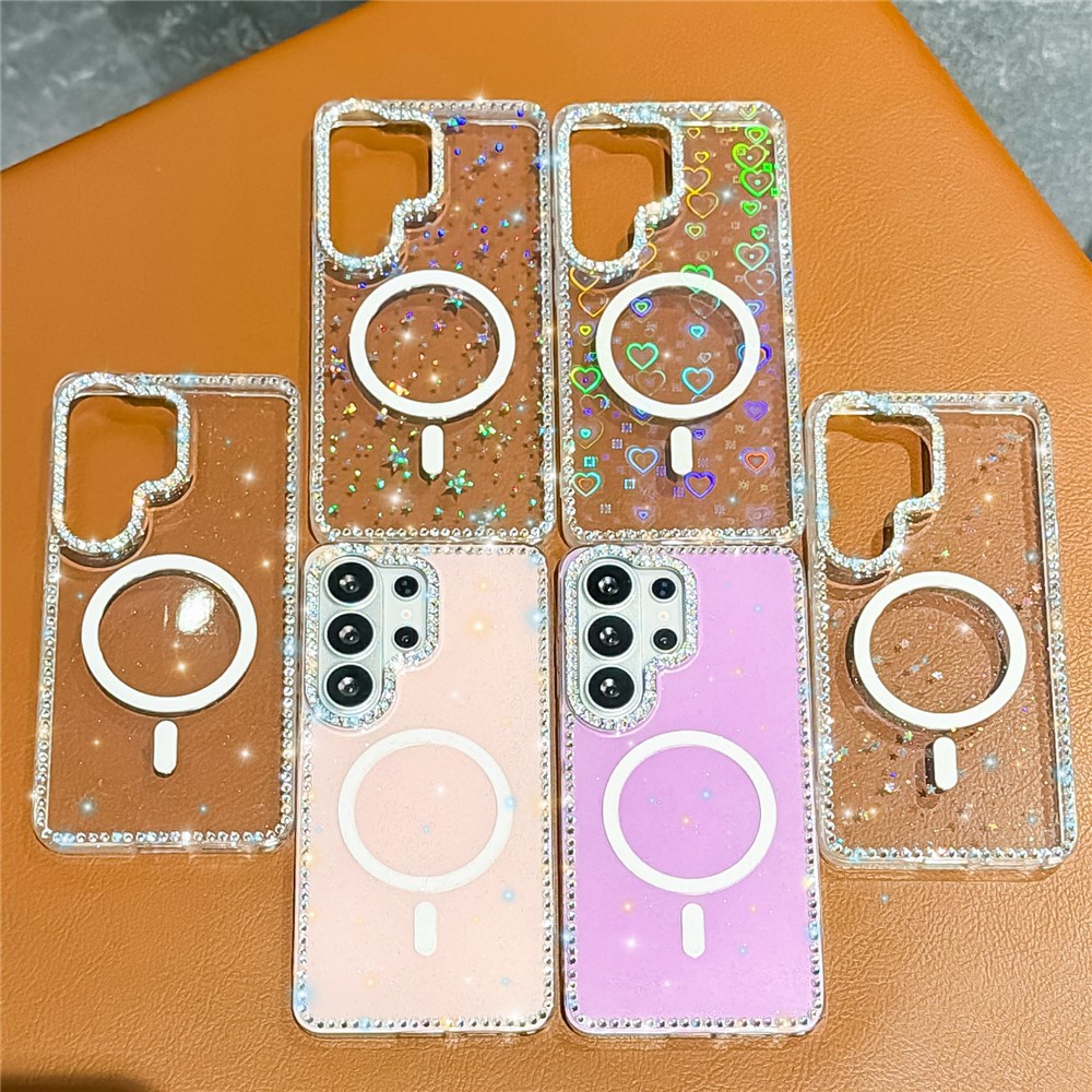 SS Gxy S26 Ultra - Magnetic Case Glitter Transparent - 6