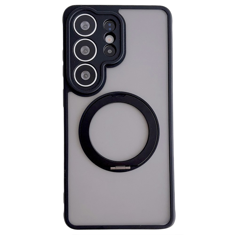 SS Gxy S26 Ultra - Magnetic Rotating With Tempered Glass Black - 3