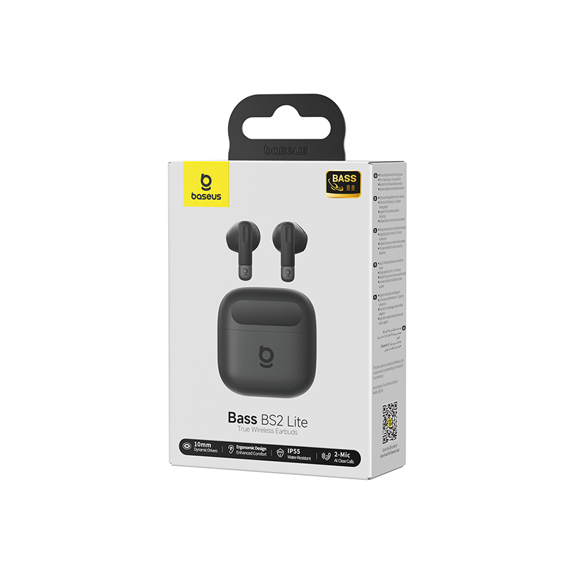 Earphones - BASEUS Bass BS2 Lite True Wireless Cosmic Black - 5
