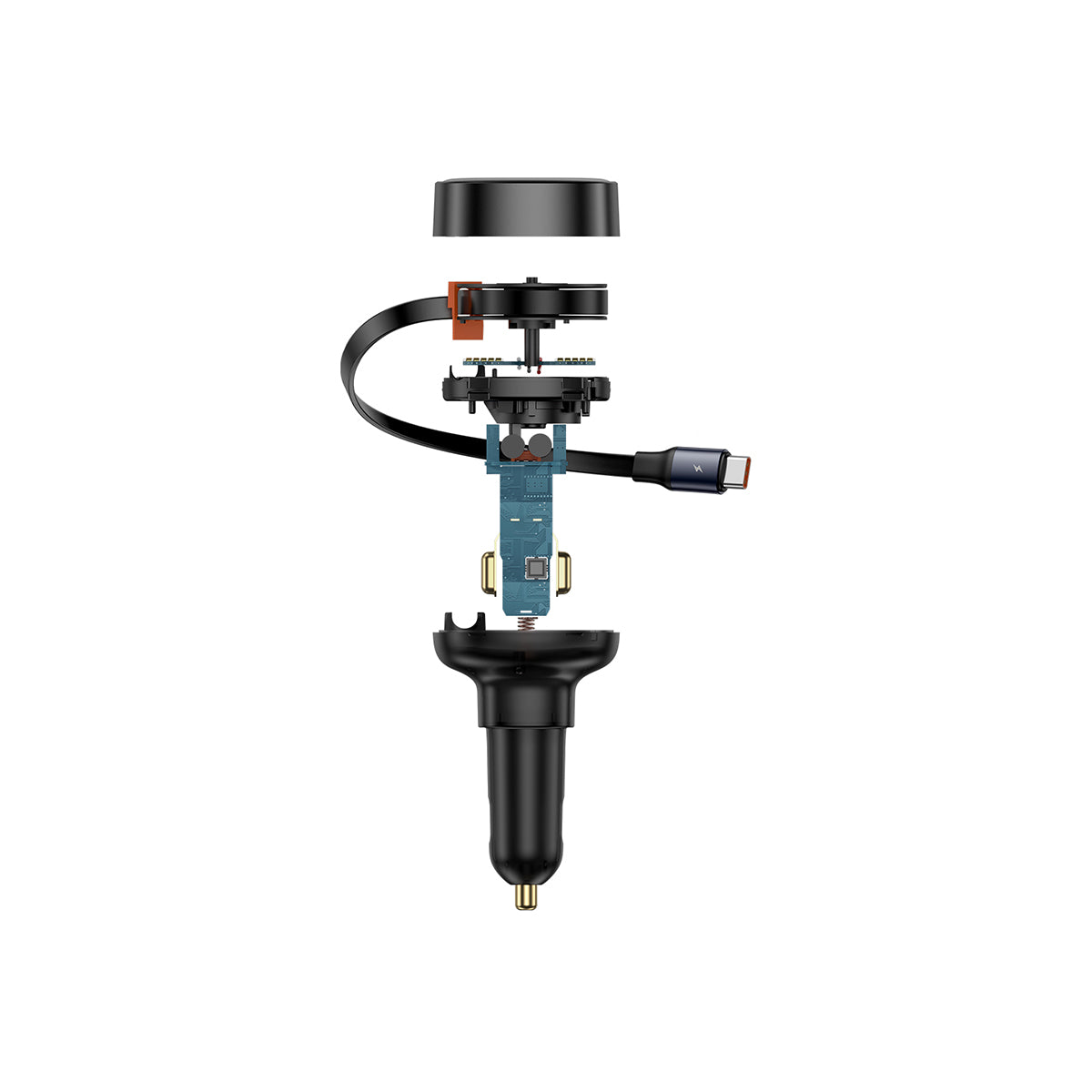 Enjoyment Pro - BASEUS Car Charger Retractable Type-C & Type-C Cable 60W Black - 5