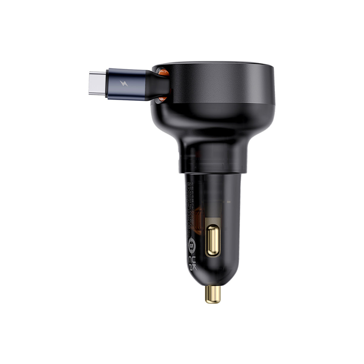 Enjoyment Pro - BASEUS Car Charger Retractable Type-C & Type-C Cable 60W Black - 3