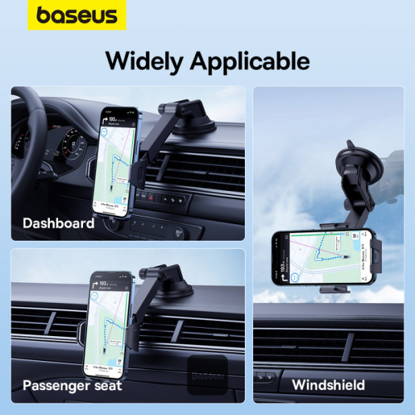 Car Mount - BASEUS Ultra Control Go Series Suction Cup Black - 3