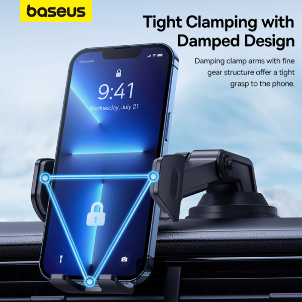 Car Mount - BASEUS Ultra Control Go Series Suction Cup Black - 4