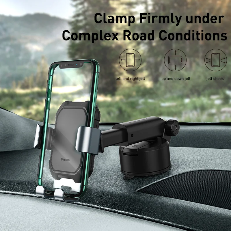 Car Mount - BASEUS Ultra Control Pro Series Holder Set Black - 4