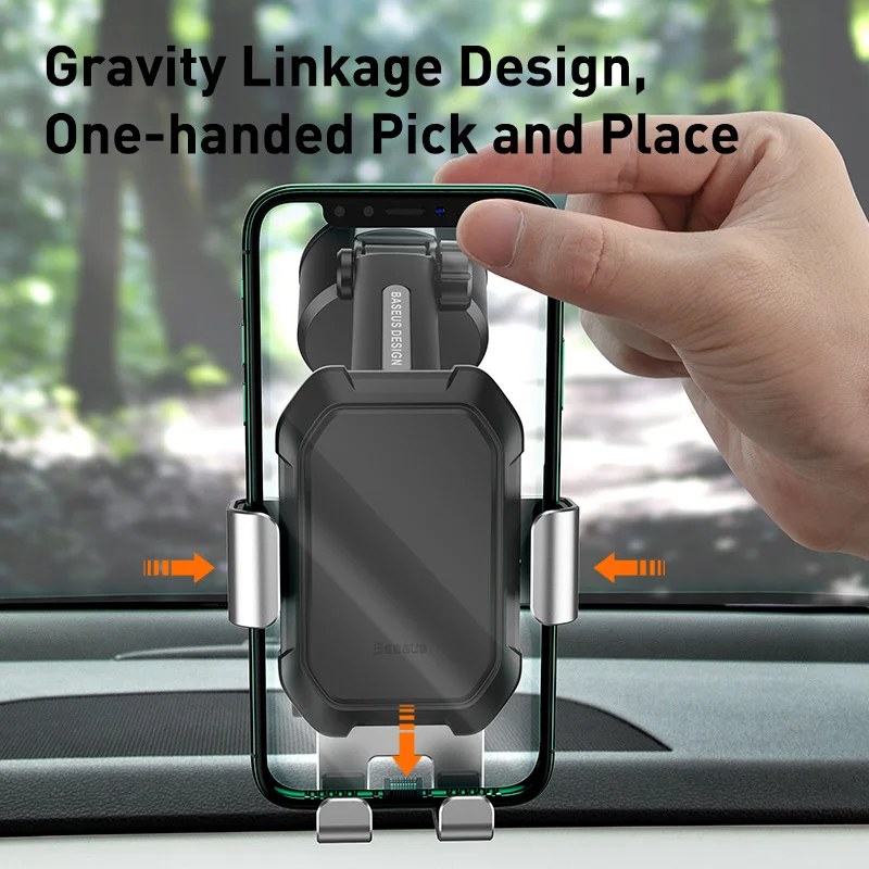 Car Mount - BASEUS Ultra Control Pro Series Holder Set Black - 2