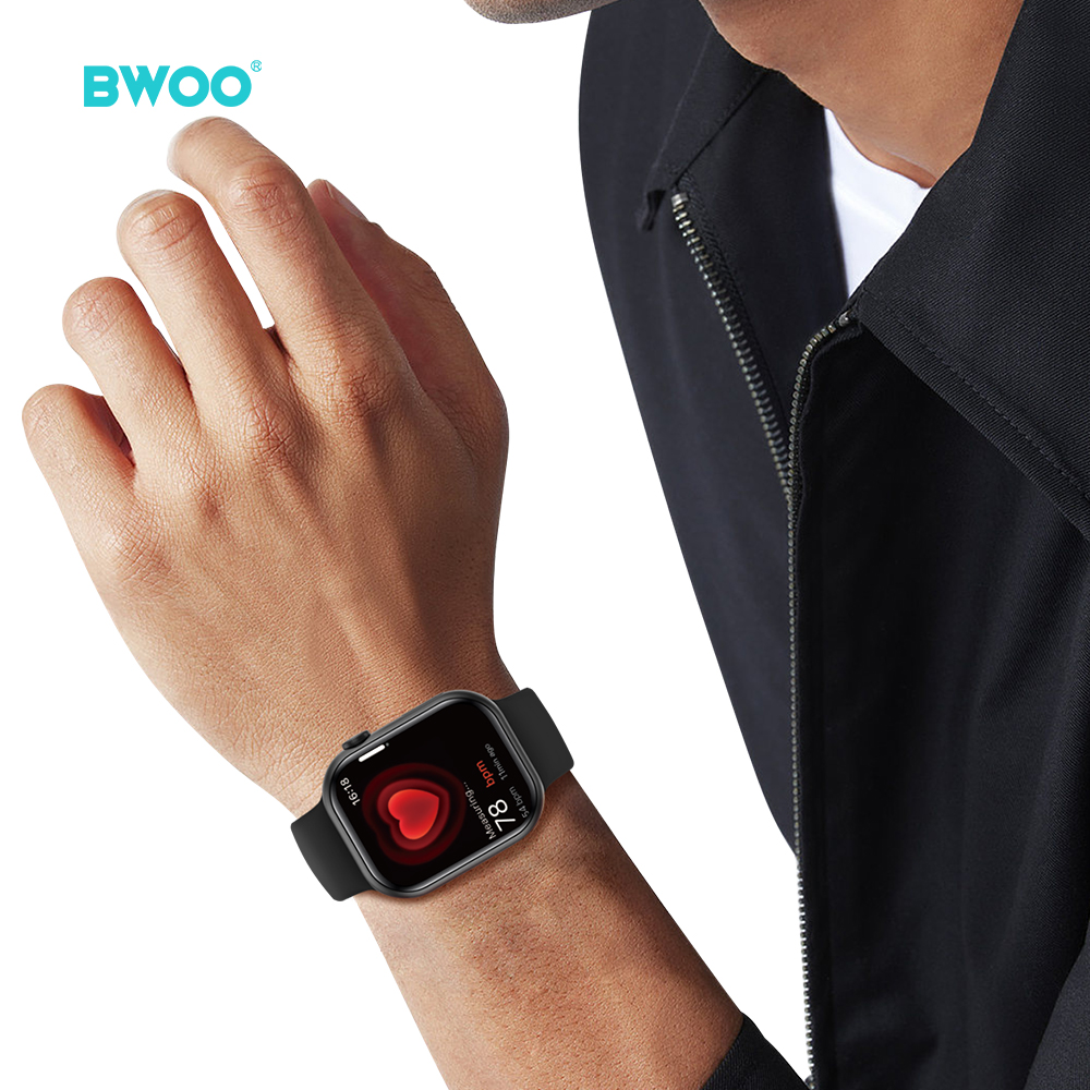 BWOO - Smartwatch WA-06 Silver Band Grey - 4