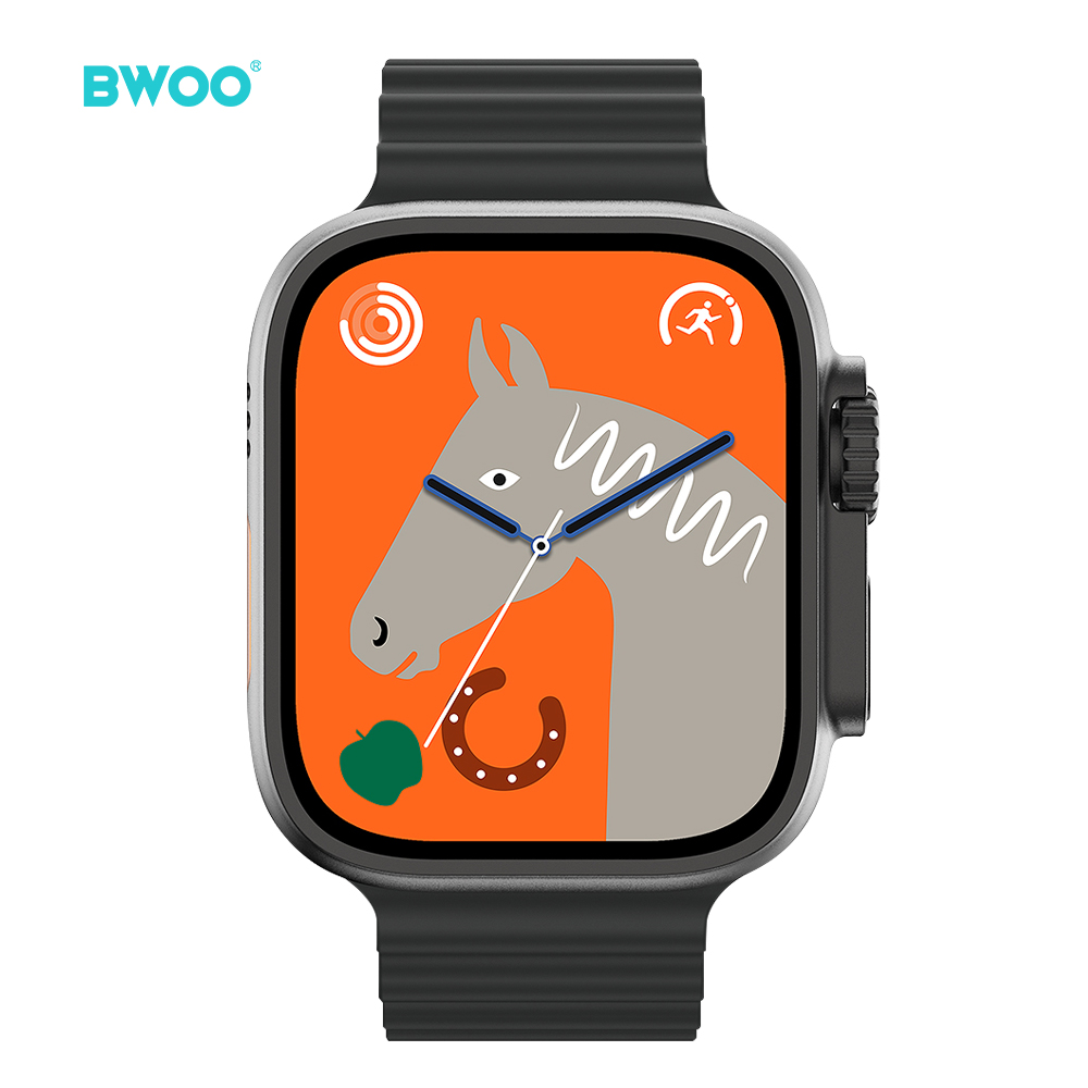 BWOO - Smartwatch WA-07 Silver Band Black - 2