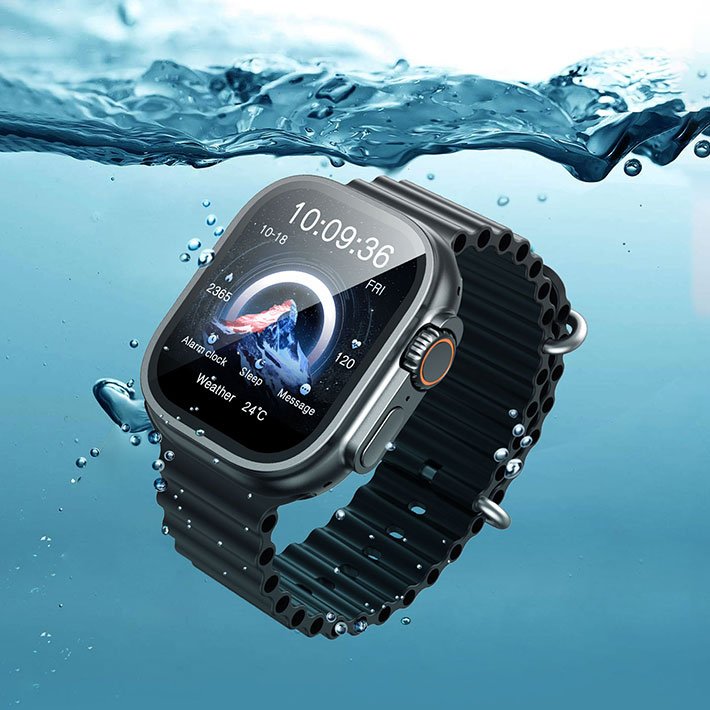 BWOO - Smartwatch WA-07 Silver Band Black - 10