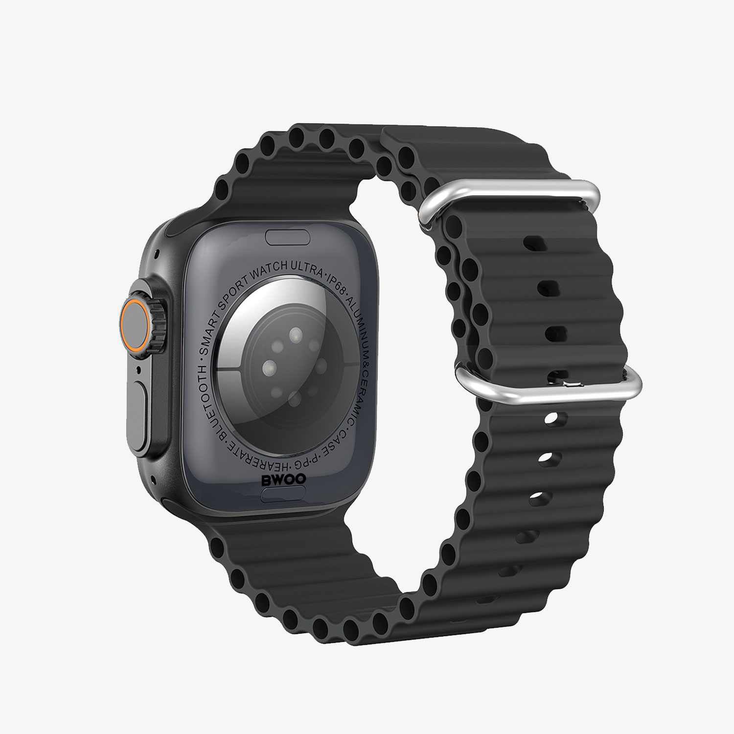 BWOO - Smartwatch WA-07 Silver Band Black - 11