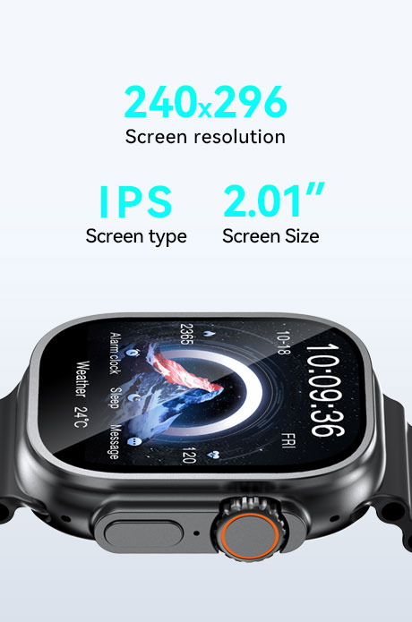 BWOO - Smartwatch WA-07 Silver Band Black - 13