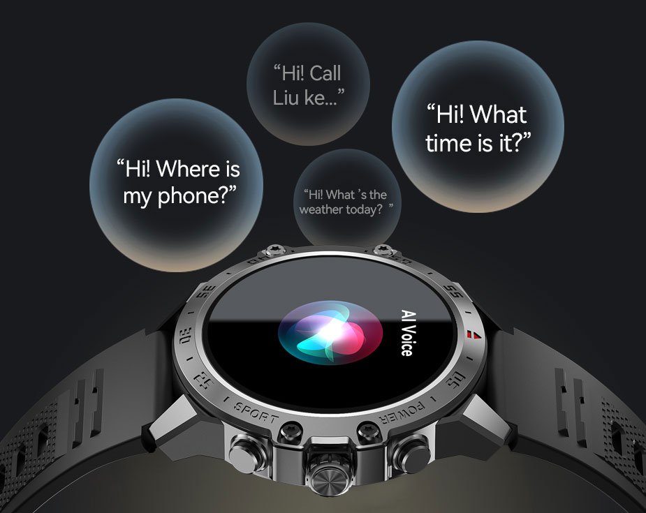 BWOO - Smartwatch WA-08 Silver Band Silver/Black - 10