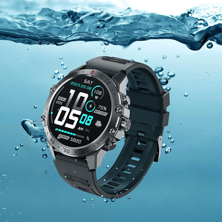 BWOO - Smartwatch WA-08 Silver Band Silver/Black - 11