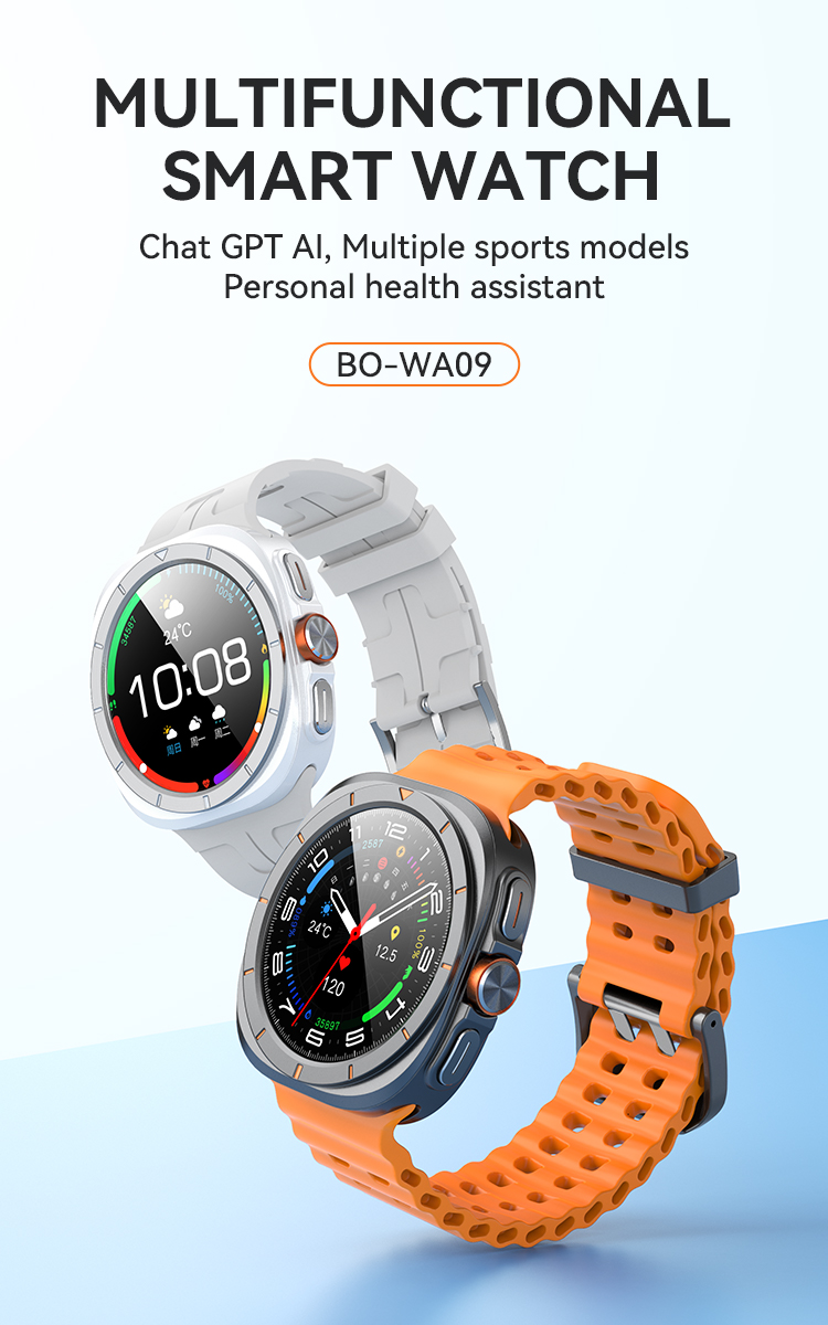 BWOO - Smartwatch WA-09 Silver Band White - 7