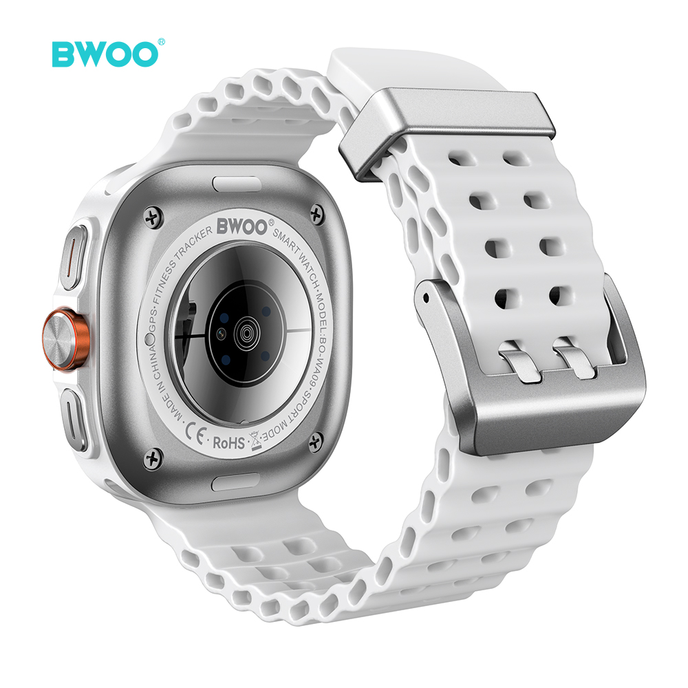 BWOO - Smartwatch WA-09 Silver Band White - 11