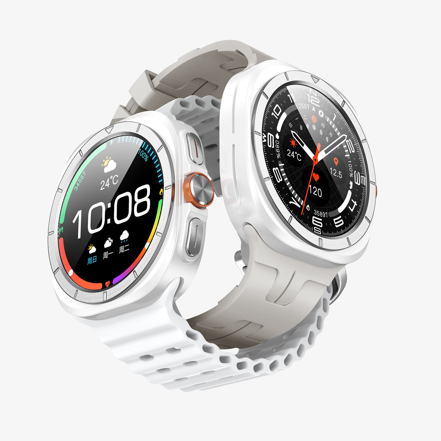 BWOO - Smartwatch WA-09 Silver Band White - 15