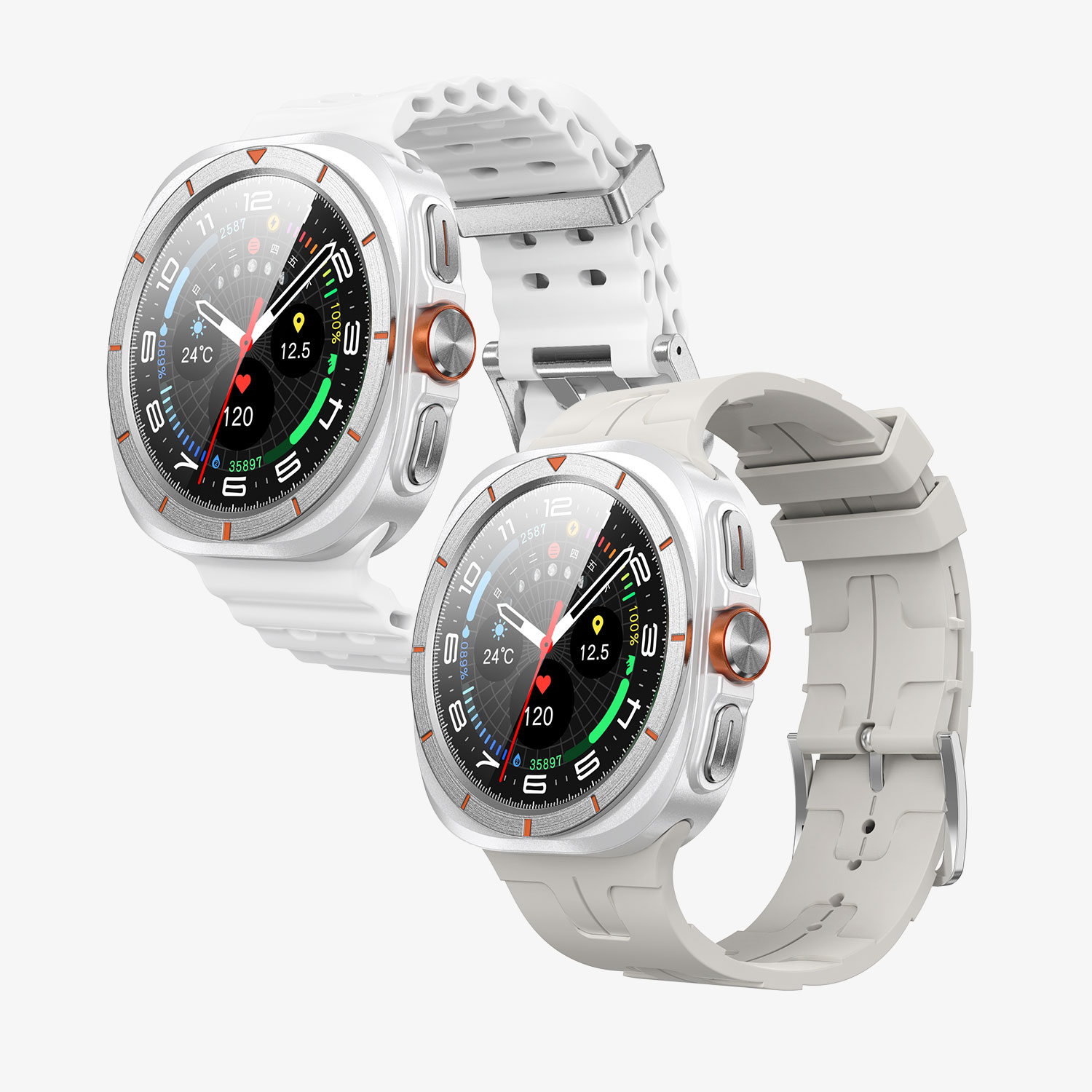 BWOO - Smartwatch WA-09 Silver Band White - 16
