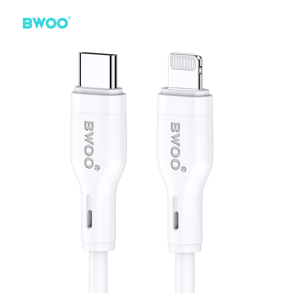 Cable - BWOO Type-C To Ligthning TPU White 27W - 3