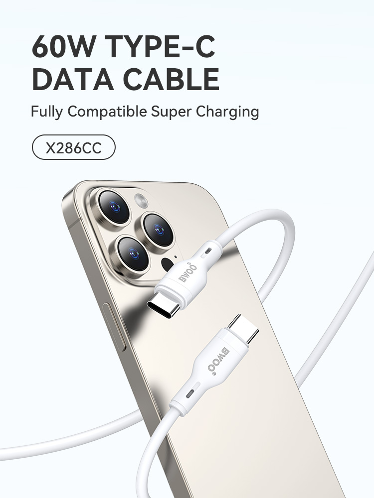 Cable - BWOO Type-C To Type-C TPU White 60W - 4