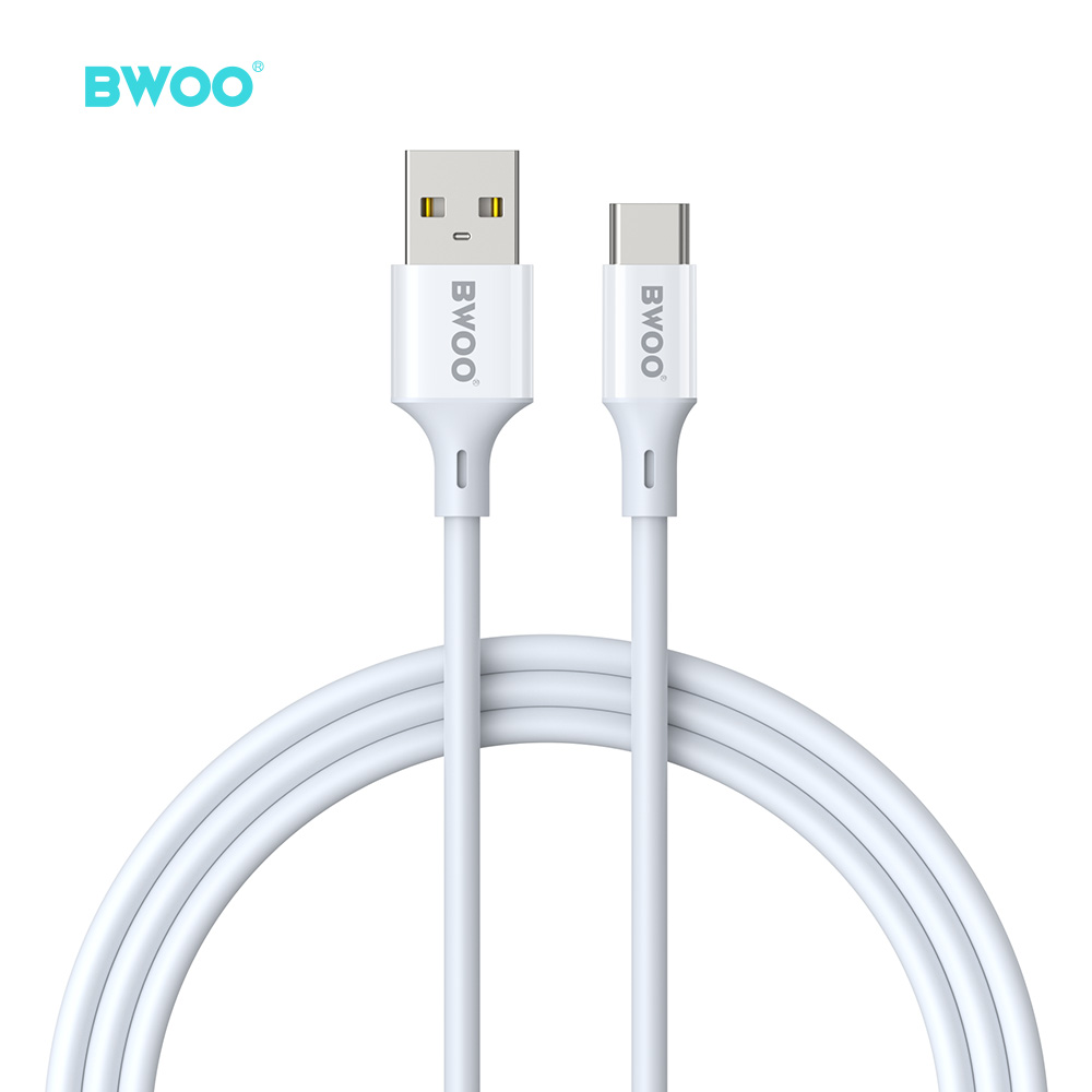 Cable - BWOO USB To Type-C TPU White 3A 1m - 4