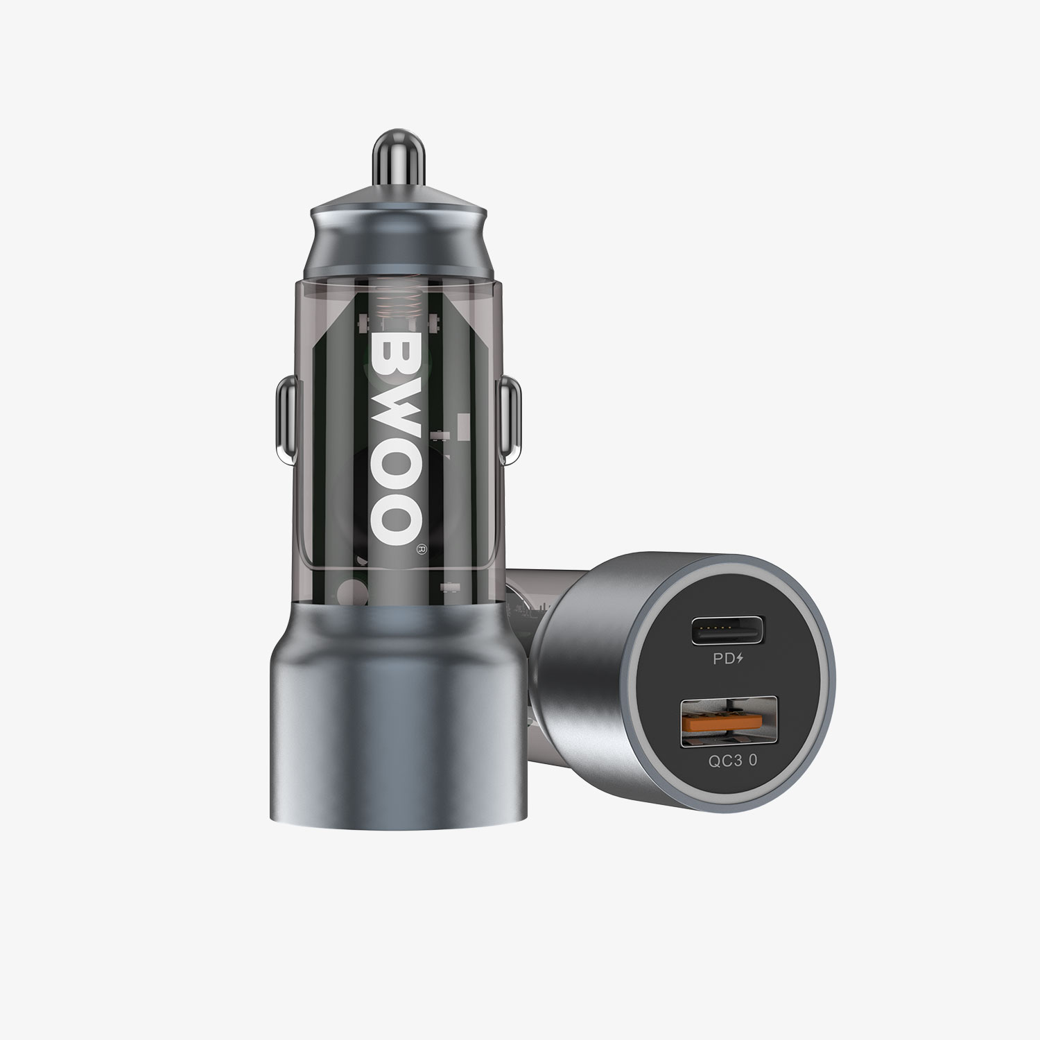 Car Charger - BWOO Aluminium 45W Port 1 USB 1 Type-C - 4