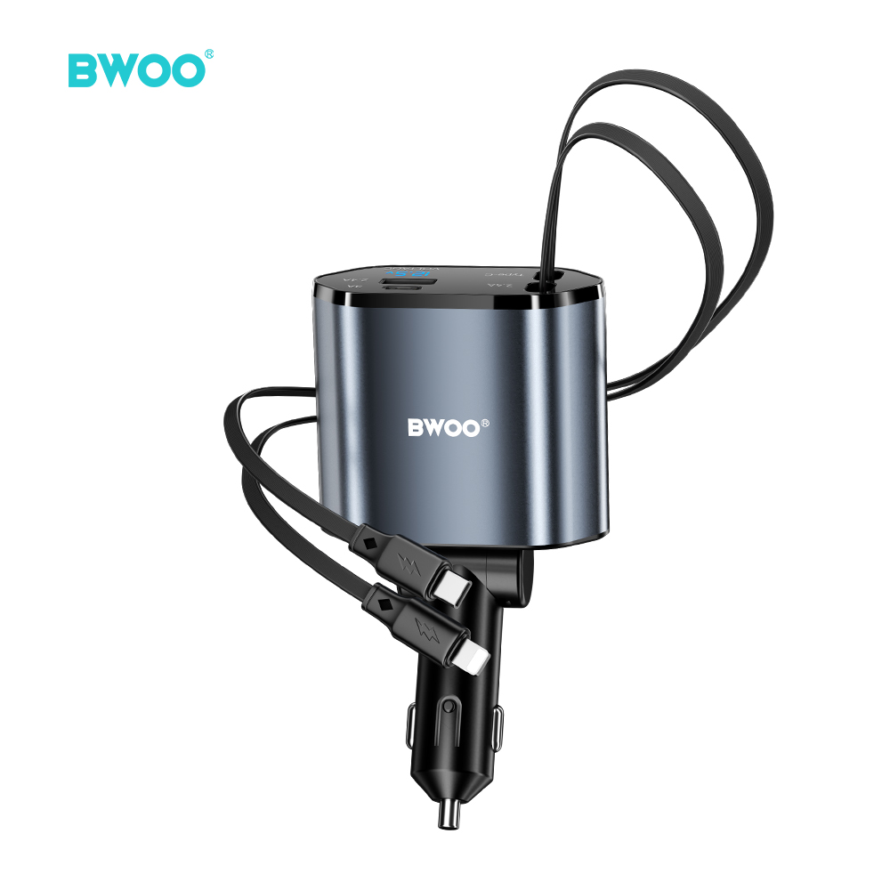 Cargador Auto - BWOO 4 In 1 120W Black - 14