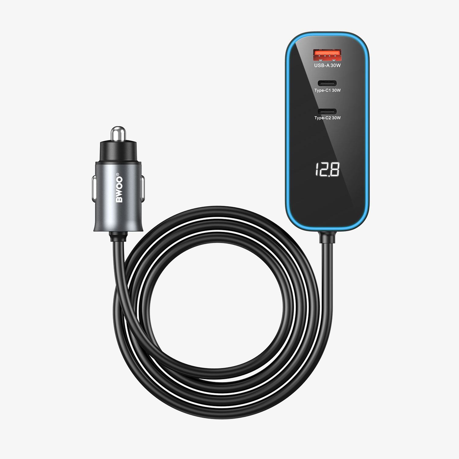 Cargador Auto - BWOO Multi-Port 120W Black - 4
