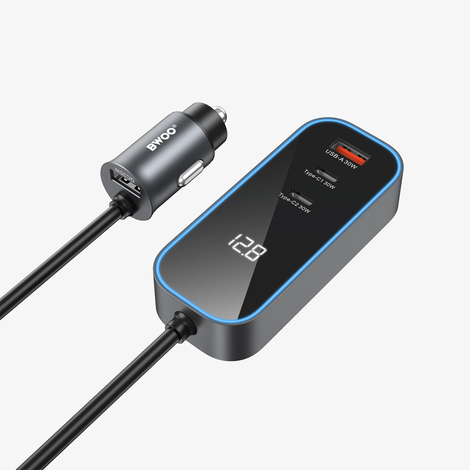 Cargador Auto - BWOO Multi-Port 120W Black - 5